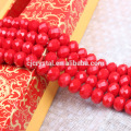 China Jewelry decorative porcelain red crystal rondelle beads wholesale beads